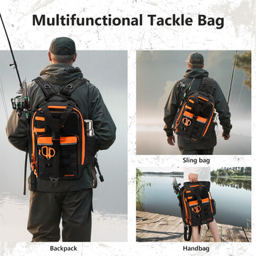BassDASH FP07 sling-setup demonstrates convertible bag as a hands-free cross-body option.