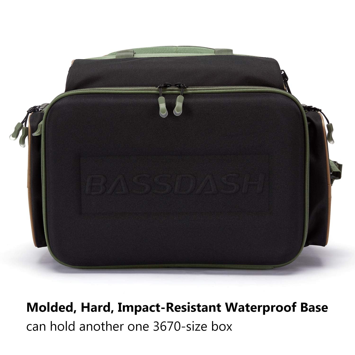 BASSDASH front pockets and rod holder streamline access to tools and lines.