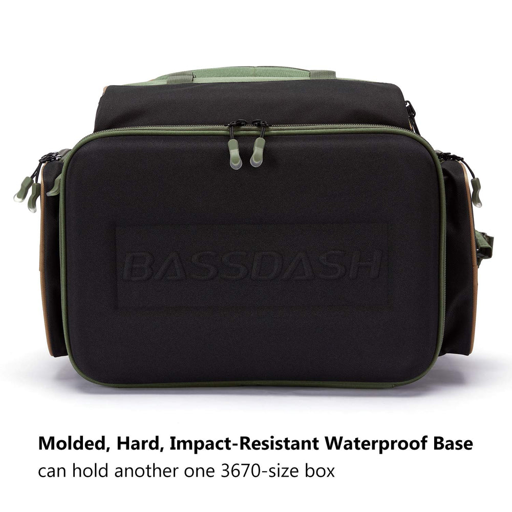 BASSDASH front pockets and rod holder streamline access to tools and lines.