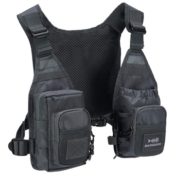 FV08 vest front view highlighting 10-pocket design