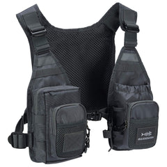 FV08 vest front view highlighting 10-pocket design