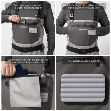 BASSDASH FW08 detachable fly patch for easy gear organization on the river