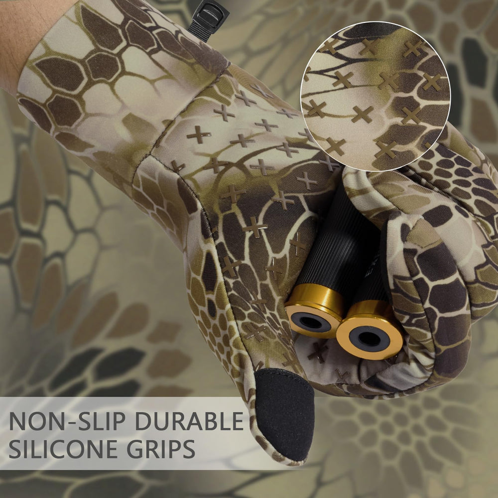 BASSDASH HG07 silicone grip palm keeps tools from slipping during hunting or photography.