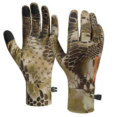 BASSDASH HG07 unisex fleece liner camouflage gloves provide warm, discreet protection for outdoor activities.
