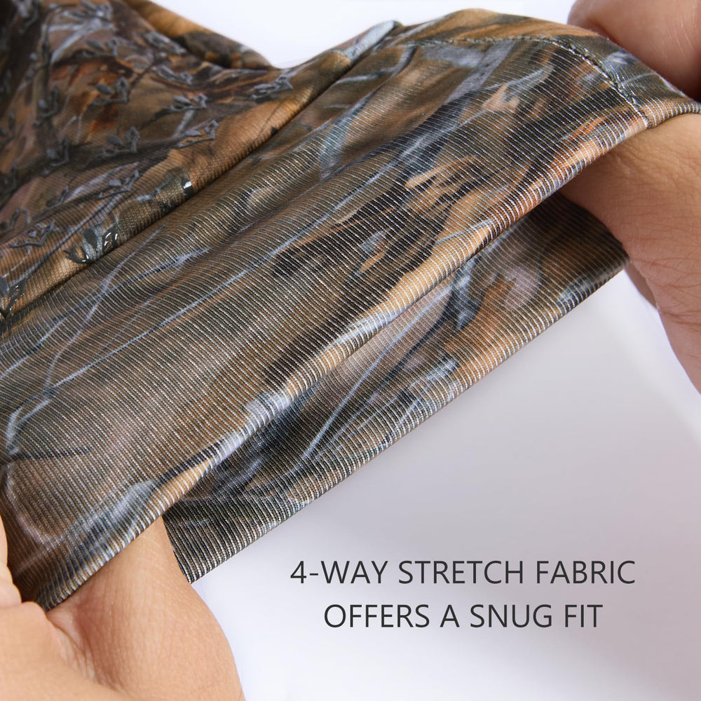 BASSDASH hunting gloves show anti-slip silicone grip for secure tool handling