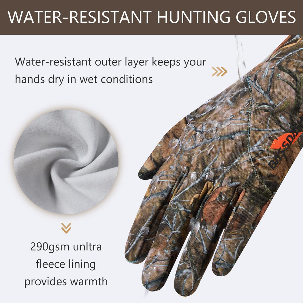 BASSDASH authentic natural camo helps blend into varied terrain