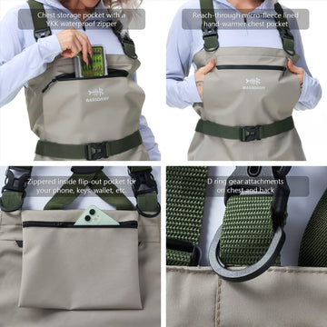 BASSDASH IMMERSE buckle and strap detail showing adjustable secure fit.