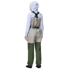 BASSDASH IMMERSE waders chest pocket with waterproof zipper for secure gear.