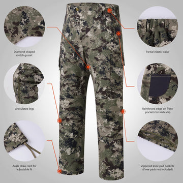Bassdash Invis camo pants in rugged terrain emphasize concealment and comfort.