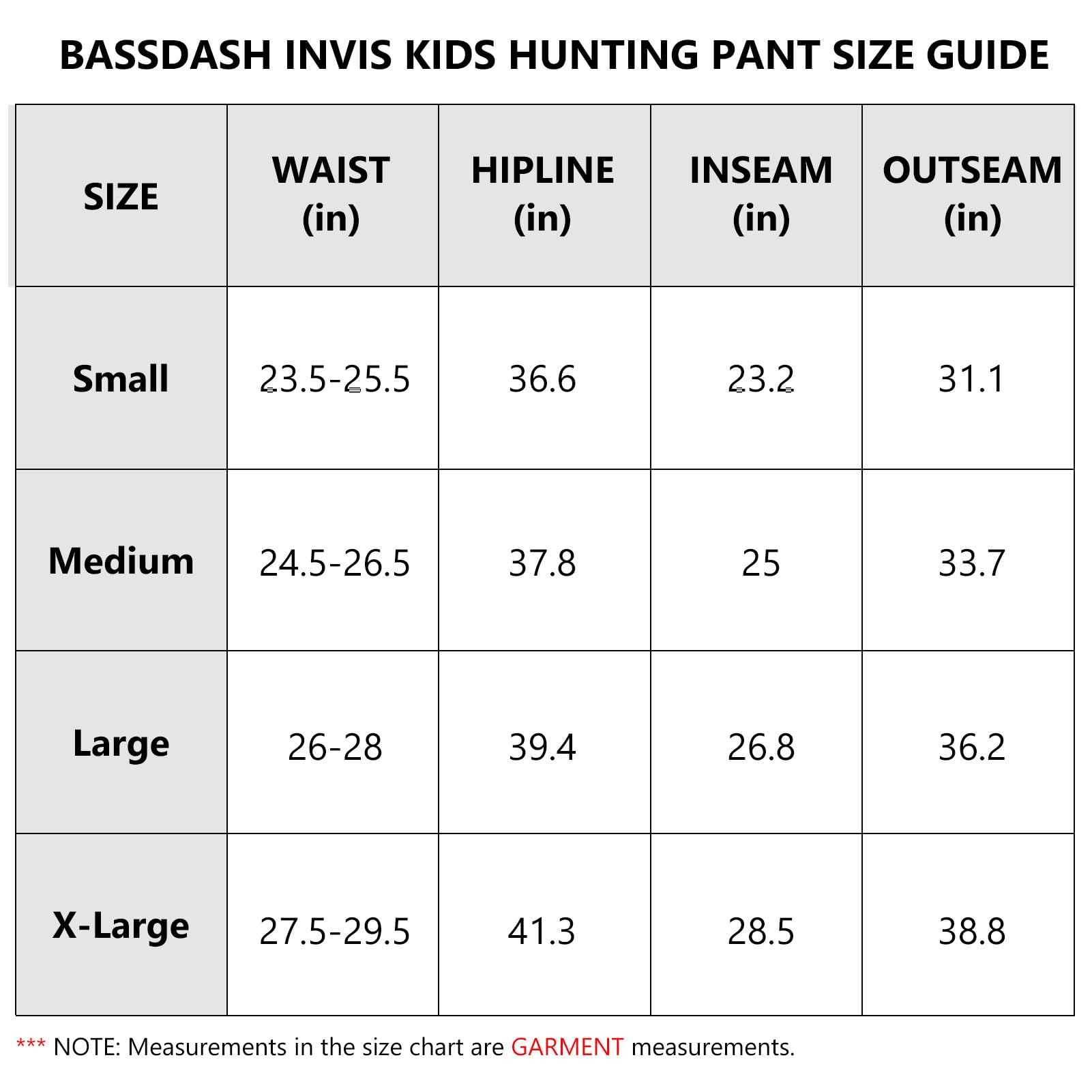 BASSDASH Invis Kids pants adjustable waist illustrate growth-friendly fit.
