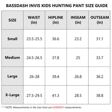 BASSDASH Invis Kids pants adjustable waist illustrate growth-friendly fit.