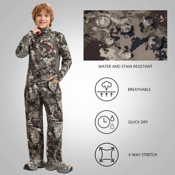BASSDASH Invis Kids pants pocket close-up highlights secure storage options.