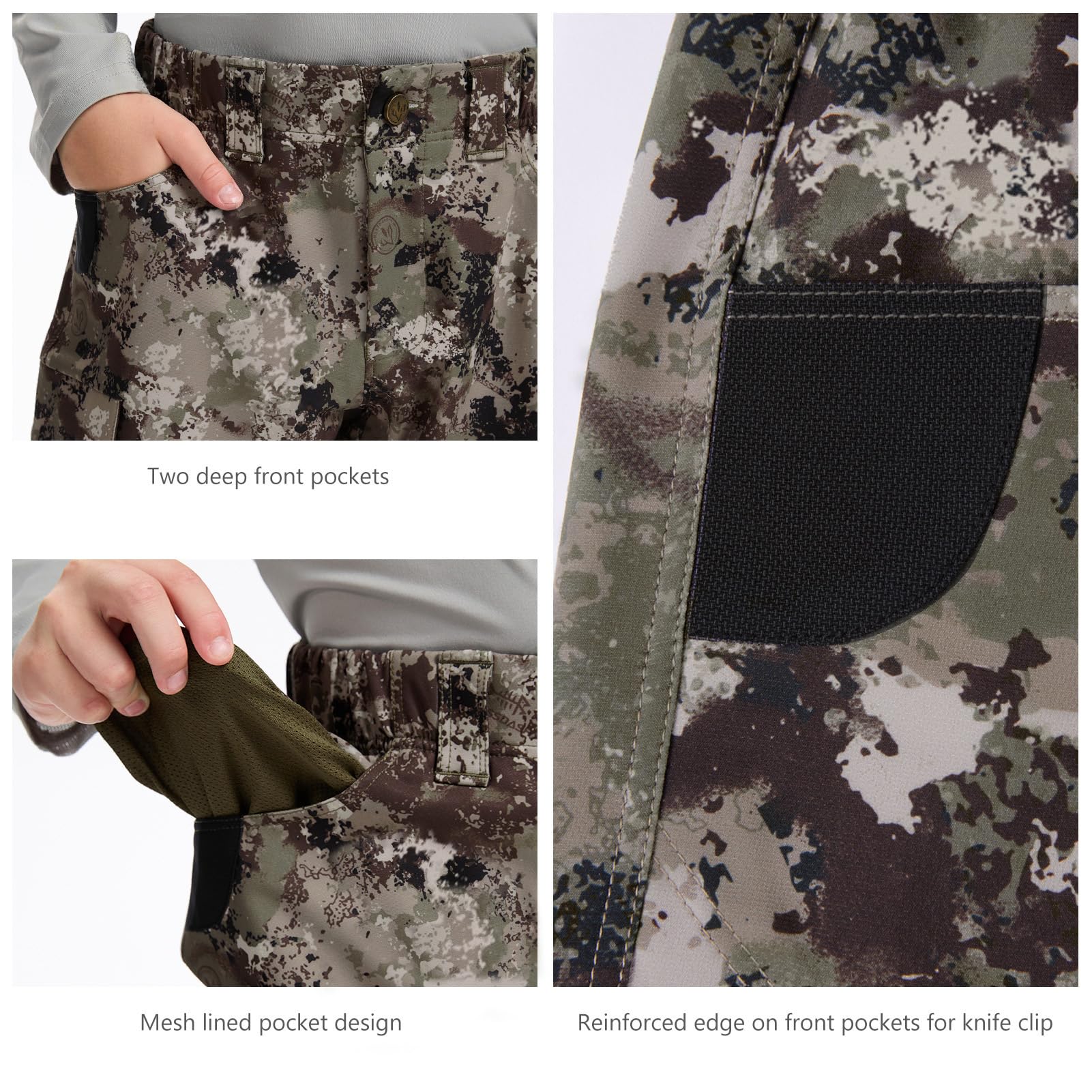 BASSDASH Invis Kids pants side-zip feature for easy dressing.