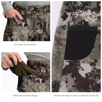 BASSDASH Invis Kids pants side-zip feature for easy dressing.