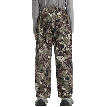 BASSDASH Invis Kids pants stretch-fit shown from side for flexible active play.