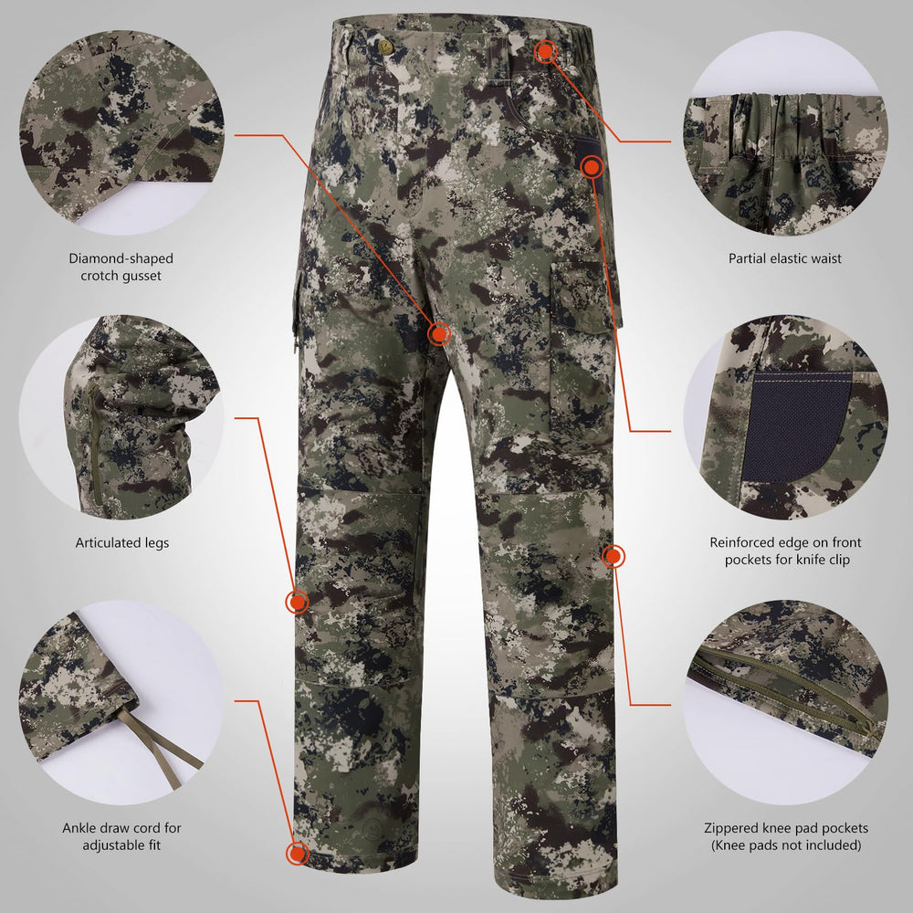 BASSDASH Invis pants camo colors blend into terrain