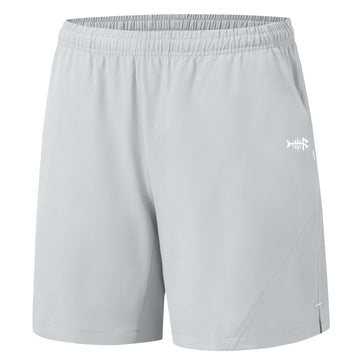 BASSDASH Men’s 7in fishing shorts front view with relaxed fit for everyday outdoor wear