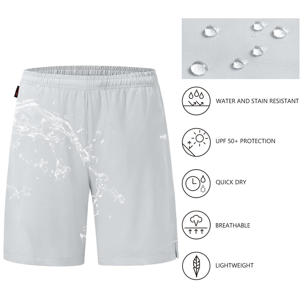 BASSDASH Men’s 7in fishing shorts water-resistant fabric ready for splashes and quick-dry use