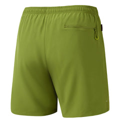 BASSDASH shorts with elastic waistband and drawstring for secure comfort during activity.