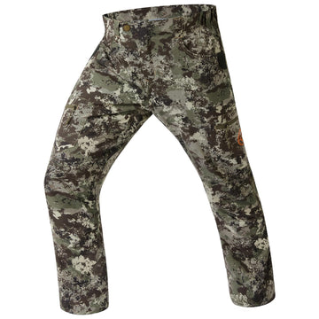 BASSDASH men's hunting pants silhouette highlighting four-way stretch for all-day maneuverability.