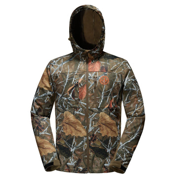 BassDASH men's insulated hunting hoodie side pocket closure shows practical storage during field tasks.