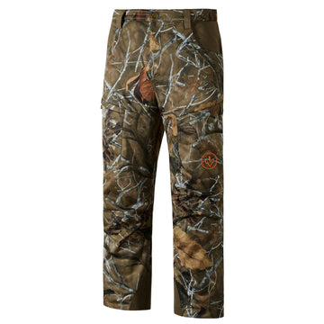 BASSDASH men's insulated hunting pants front view for stealthy hunting and comfort