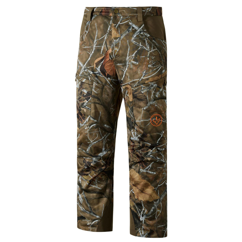 BASSDASH men's insulated hunting pants front view for stealthy hunting and comfort