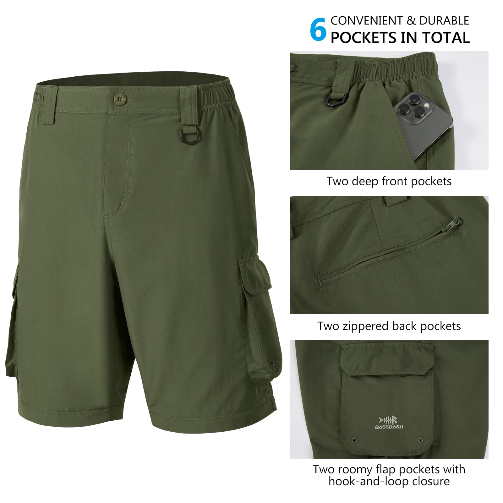 BASSDASH relaxed-fit waistband and gusseted crotch boost all-day comfort.