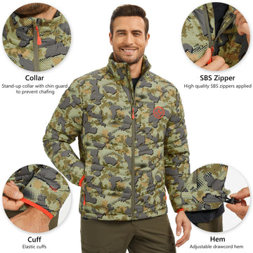 BASSDASH in-action shot shows ready warmth for hunting, hiking, or travel
