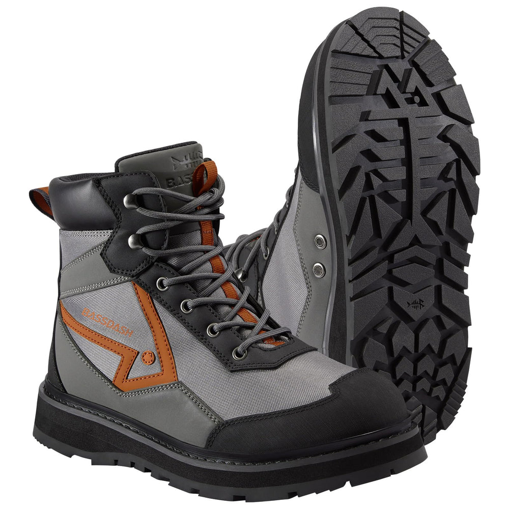 BASSDASH men's wading boots upper material showcases lightweight durability for fly fishing.