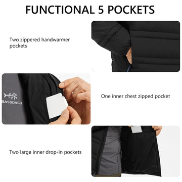 BASSDASH multi-pocket design image illustrating storage for essentials