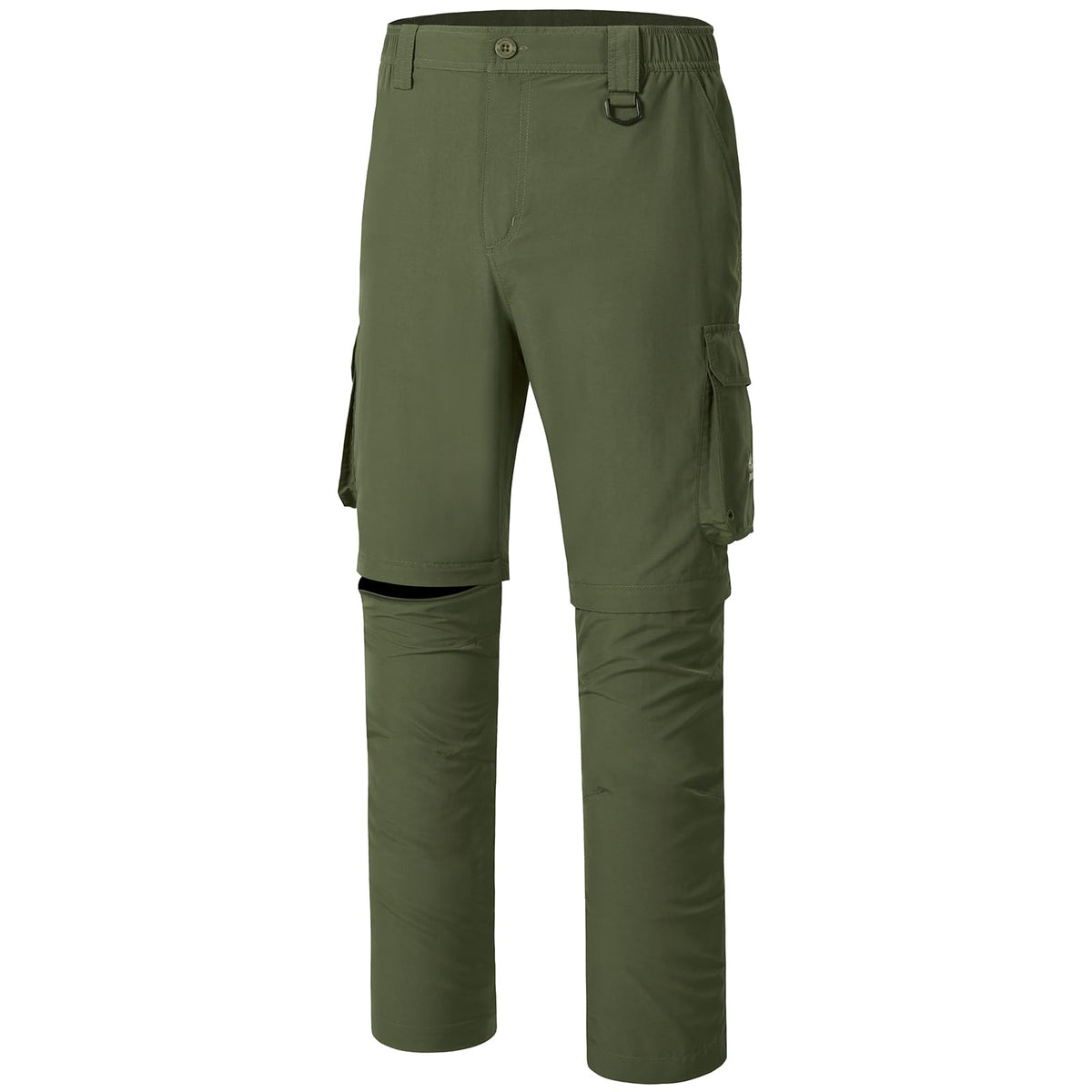 BASSDASH pants zip-off knee conversion enables quick shorts for hot weather activities.