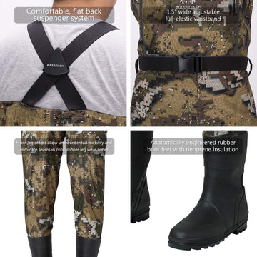 BASSDASH reach-through fleece hand warmer pocket offers quick warmth.