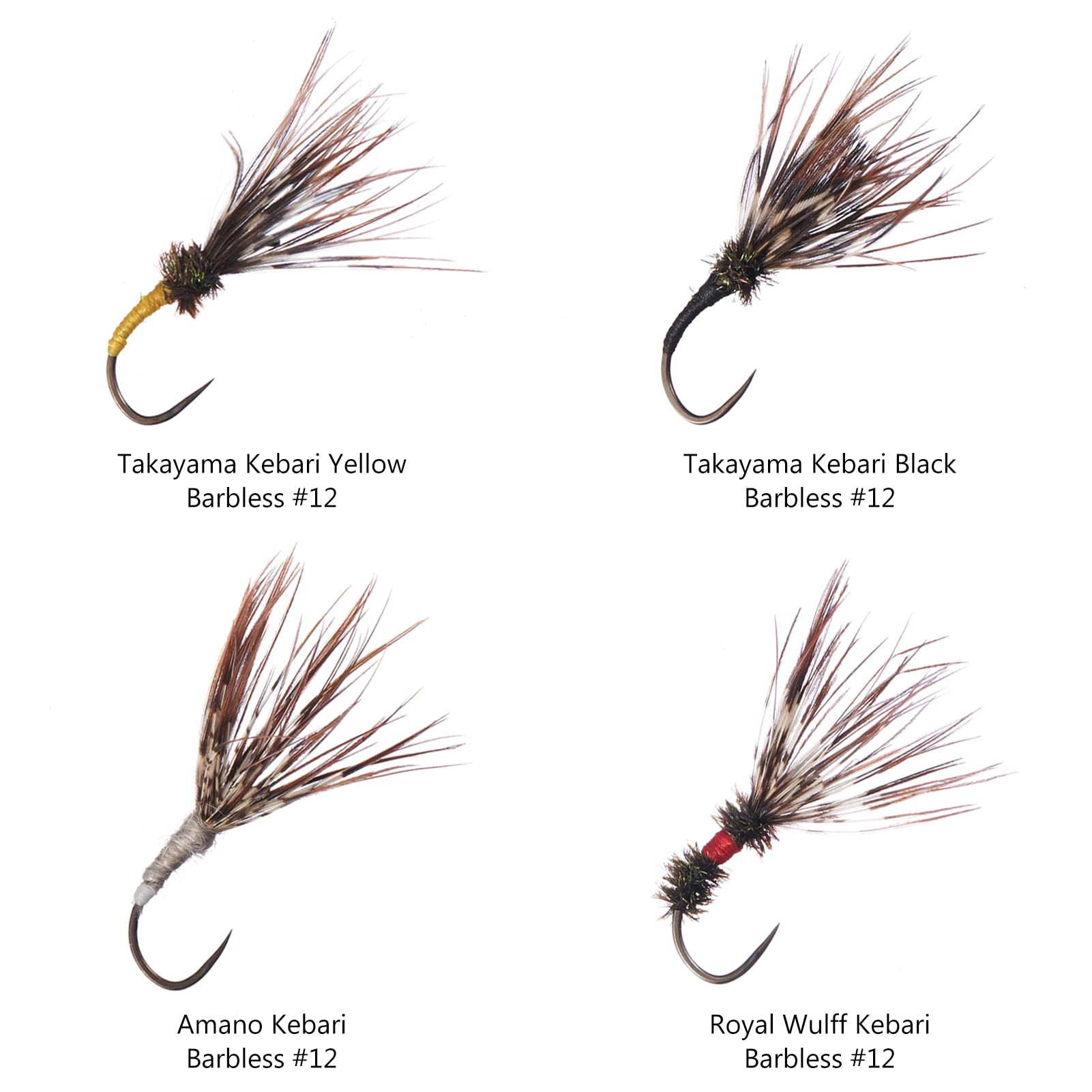 Takayama Kebari Yellow pattern Tenkara fly from BASSDASH 12pc set