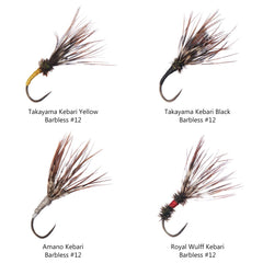 Takayama Kebari Yellow pattern Tenkara fly from BASSDASH 12pc set