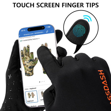 BASSDASH fleece liner gloves ideal for layering under shell gloves on cool days.