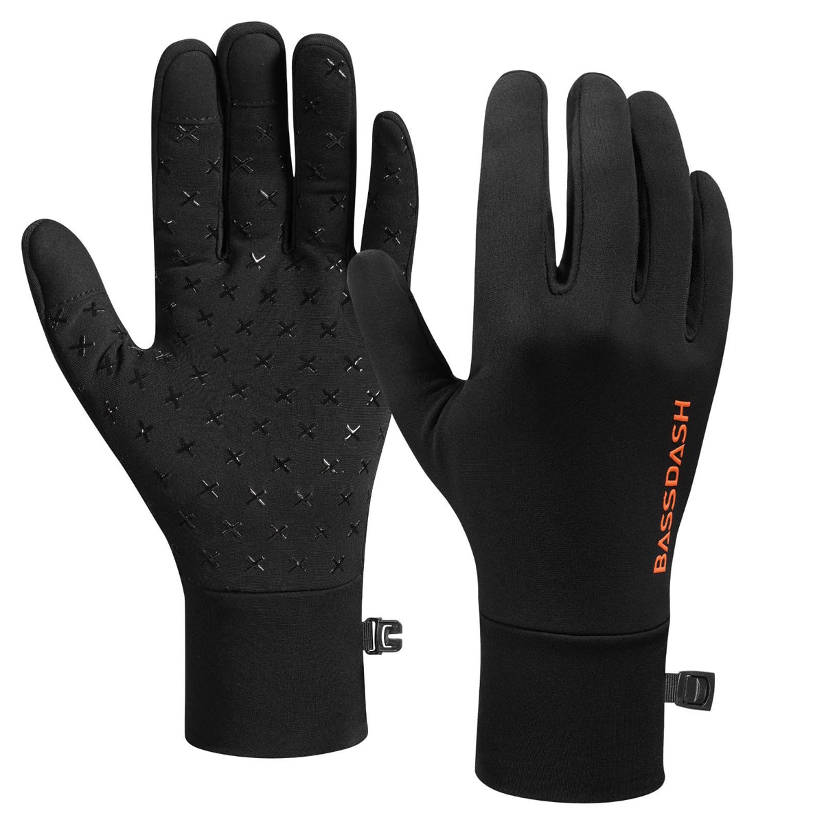 BASSDASH fleece liner gloves with palm silicone grip keeps tools secure for outdoor tasks.