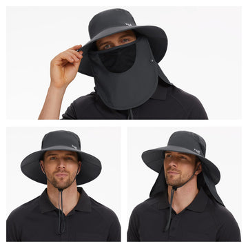 BASSDASH UPF50 built-in sweatband keeps sweat out of eyes