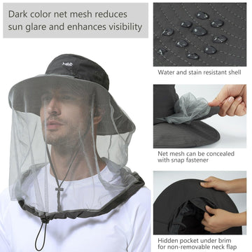 BASSDASH UPF50 hat with adjustable chin strap for windy days