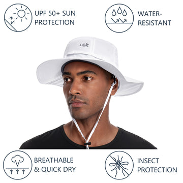 BASSDASH hat back flap extended provides neck protection in sun.
