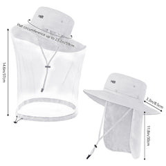 BASSDASH UPF50+ wide brim blocks sun, protecting ears during outdoor use.