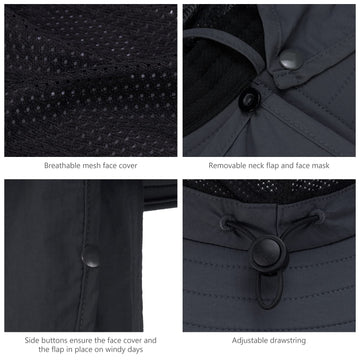 BASSDASH UPF50 packable folding design fits easily in backpacks for travel