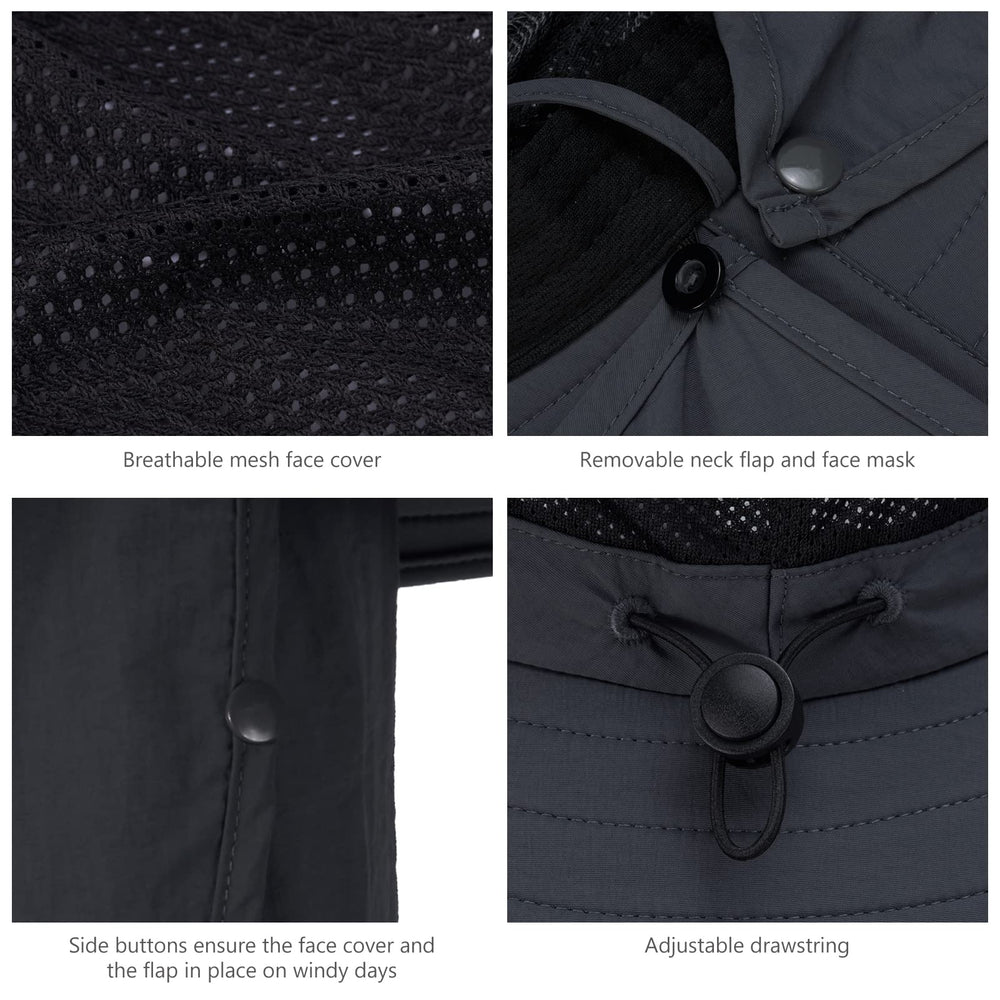 BASSDASH UPF50 packable folding design fits easily in backpacks for travel