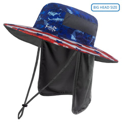BASSDASH detachable neck flap stowed for flexible sun coverage