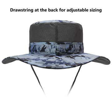 BASSDASH UPF 50+ sun hat side mesh for breathability on hot days