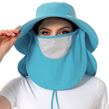 BassDASH UPF 50+ sun hat with wide brim for all-day sun protection