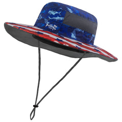 BASSDASH wide-brim sun hat shields face and ears for outdoor shade