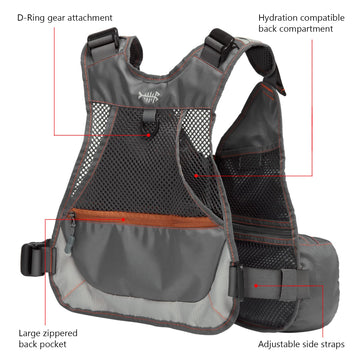 Lightweight mesh lining and padded back for comfort
