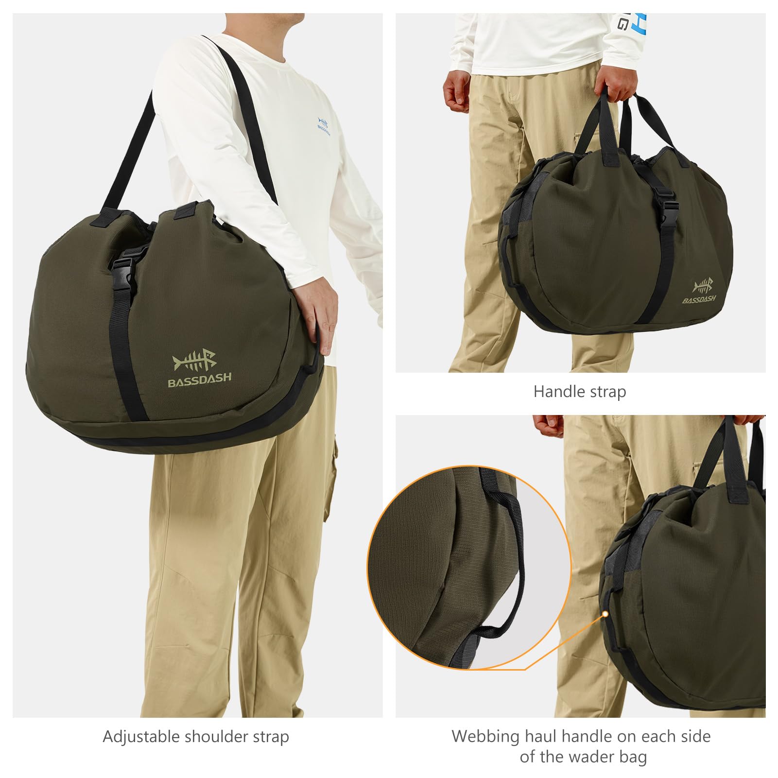Versatile carrying options: straps and handles on FP08 bag
