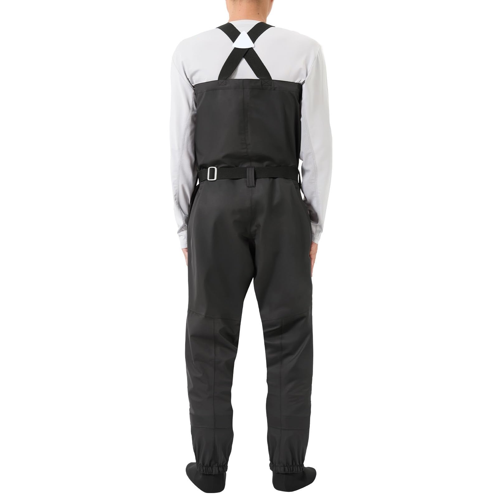 BASSDASH wader chest pocket zippered opening showcases quick gear access on water.